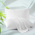 Bamboo Viscose Zippered Pillow Cases Queen Size Set of 2, 400 Thread Count by ZaizaiHome