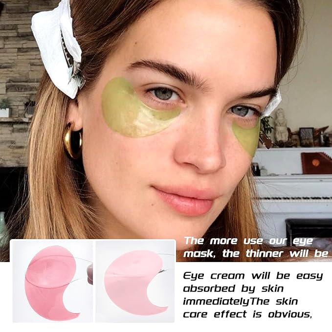 15 Pairs Under Eye Patches for Dark Circles, 15 Packs Lip Masks, Hydrating - Image 7