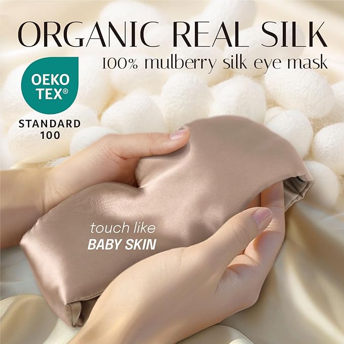 Silk Sleep Mask Soft Pressureless: 100% Mulberry Silk - Image 2