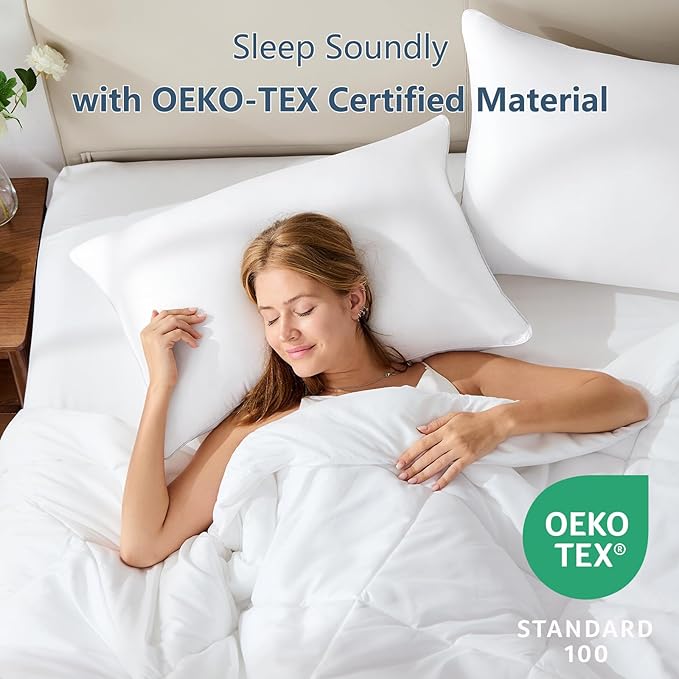 CozyLux Pillows King Size Set of 2, Hotel Quality Bed Pillows - Image 3