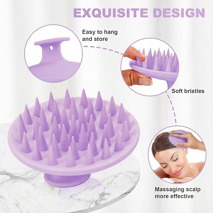 Silicone Scalp Massager Shampoo Brush, Scalp Brush - Image 3
