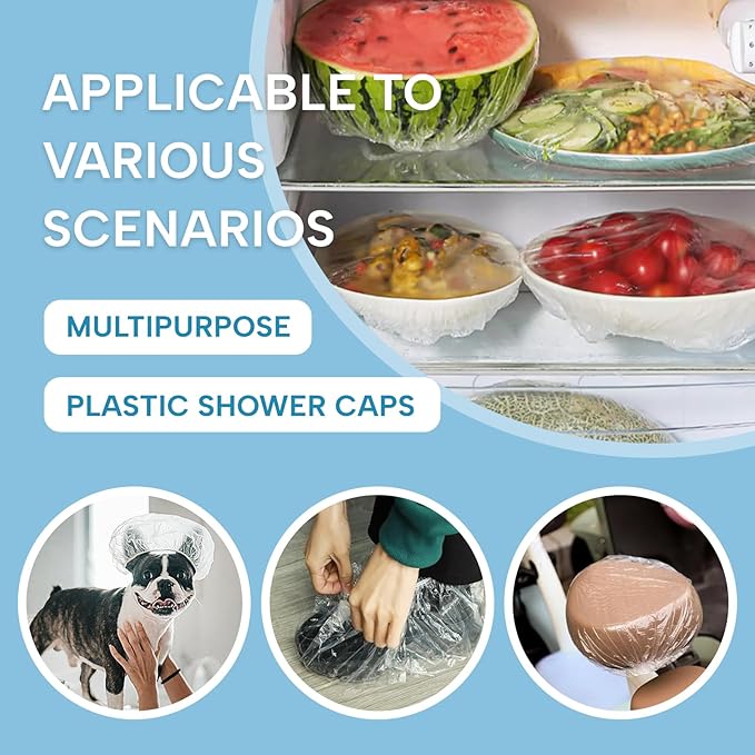 YIZIJIZI 30PCS Disposable Shower Caps, Large Thick Clear Waterproof Shower Cap - Image 5