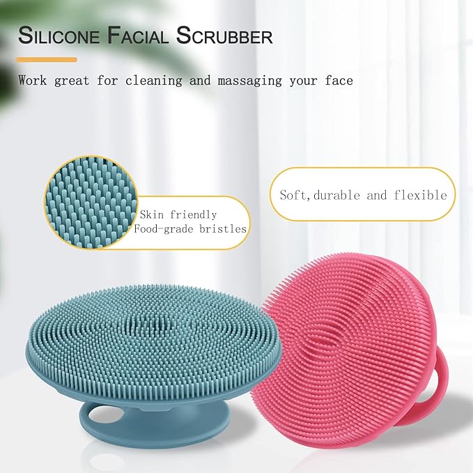 INNERNEED Silicone Face Scrubber, Exfoliating Brush Manual Handheld Facial - Image 7