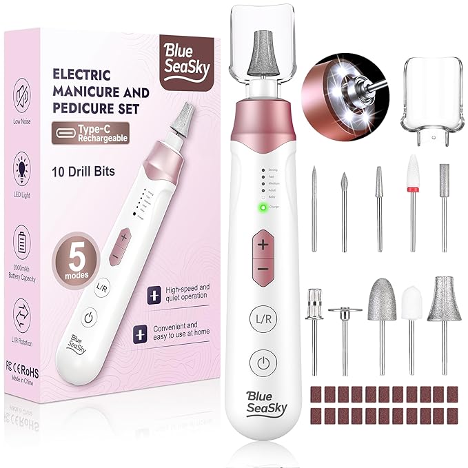 Professional Electric Nail Drill 2000mAH Portable Cordless Electric Nail File by Unknown