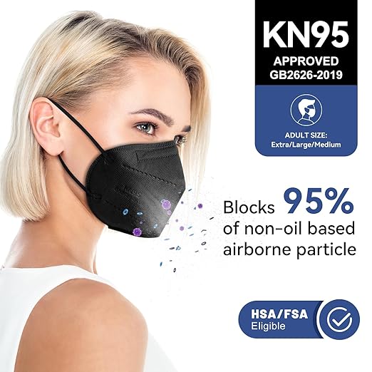 KN95 Face Masks Black Adults - Image 2