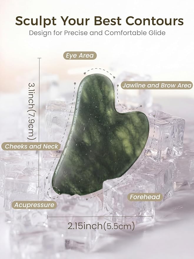 Gua Sha Facial Tool – Jade Guasha Tool - Image 2