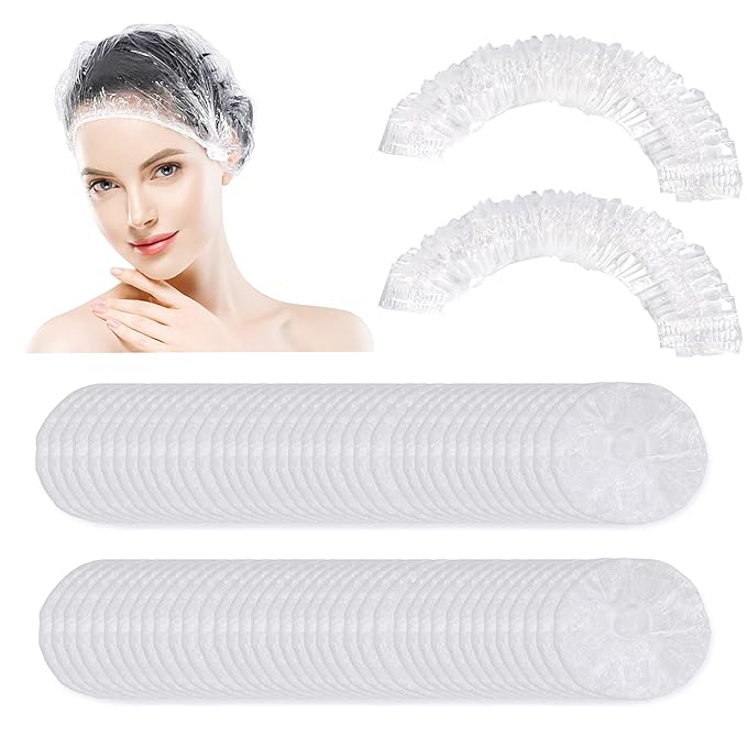 150 PCS Upgrade Disposable Shower Caps. Ceizioes Waterproof Hair Bath Caps. by Ceizioes