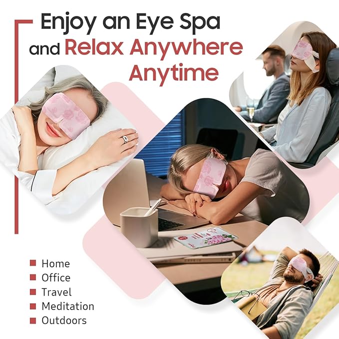 BeHoomi 20Packs Steam Eye Mask, Heated Eye Mask Warm Compress - Image 6