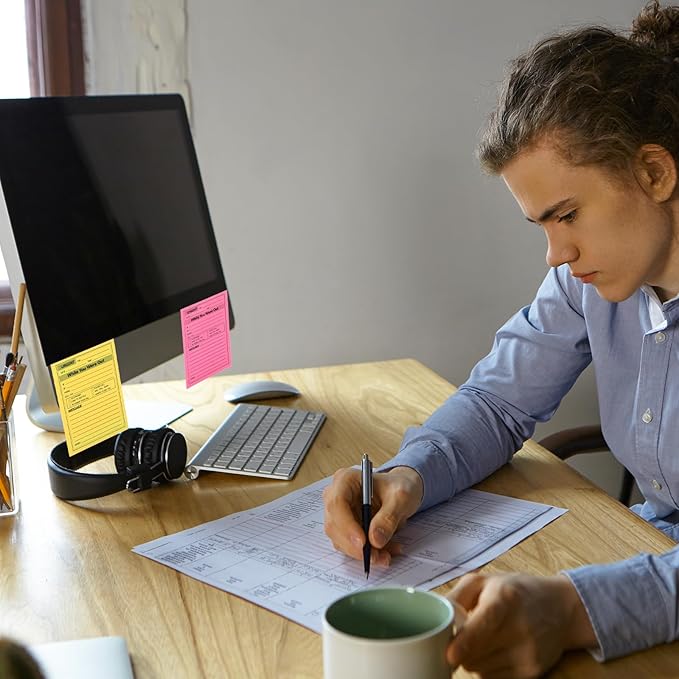 9 Pieces Phone Message Pads for Office Sticky Notes, While You were Out Message Pad Assorted Colors, Self Adhesive Sticky Notes Urgent Record for Work Call 4 x 6 Inch, Office Supplies, 50 Sheets/Pack