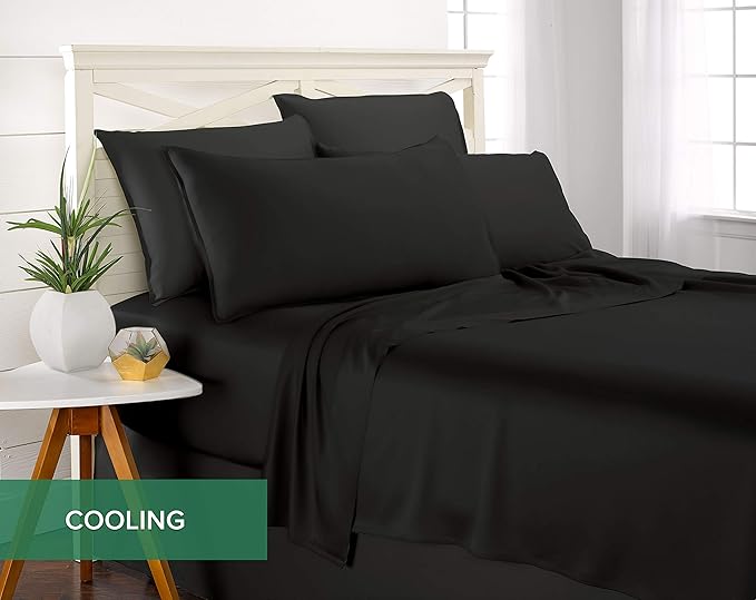 Pure Bamboo Queen Sheets, Genuine 100% Organic Viscose Derived from Bamboo Bed - Image 5