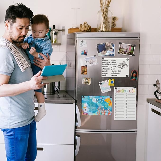 Grtard 60 Pack Magnetic Push Pins, Fridge Magnets for Whiteboard, Whiteboard Magnets Refrigerator Magnets, Small and Strong Push Pin Magnet for Office, School, Locker, and Map Magnet (Black)