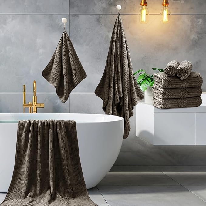 Ycosy 4 Pack Extra Large Microfiber Bath Towels Set, 35x70 inches, Less Lint - Image 5