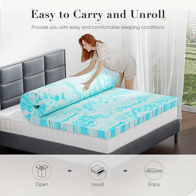 DUMOS Mattress Toppers Memory Foam California King Size, 2 Inch Thick Bed - Image 6