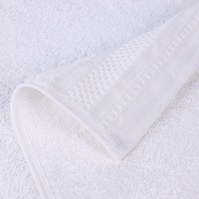 Superior Honeycomb 100% Cotton 500 GSM 12 Piece Bath Towel Set, 6 Washcloths - Image 5