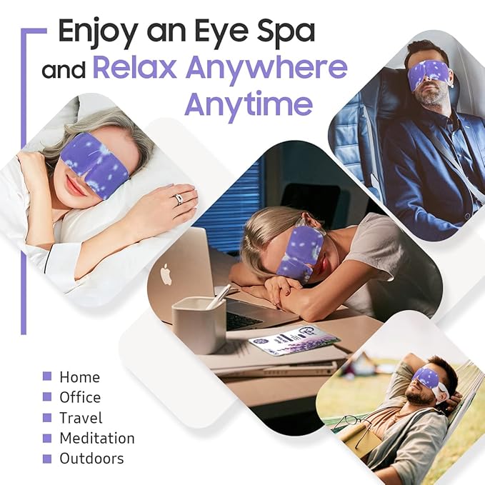 BeHoomi Steam Eye Mask, Self Heating Disposable SPA Warm Compress - Image 6