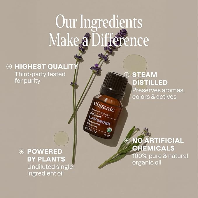 Cliganic Organic Lavender Essential Oil, 1oz - Image 3