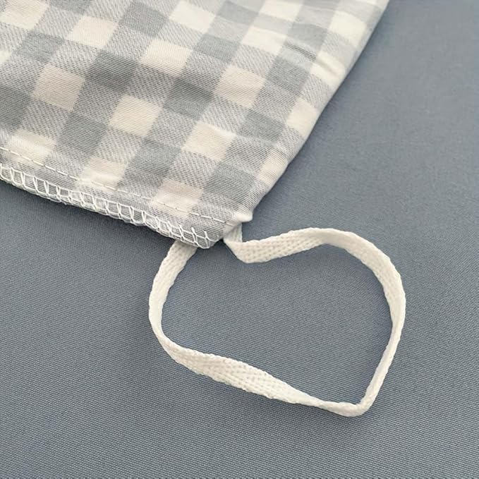 Nayoroom Blue Gingham Duvet Cover Queen Size Plaid Checkered Comforter Cover 3 - Image 7