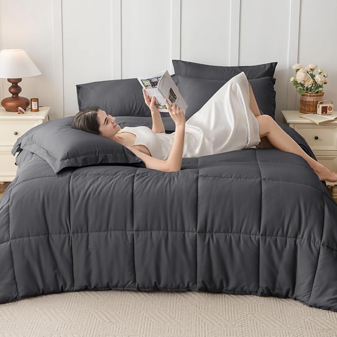 JOLLYVOGUE California King Comforter Set, Ultra-Soft Bed in a Bag Cal King Size - Image 6