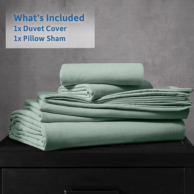 Nestl Sage Green Duvet Cover King Size - Image 9