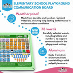 Weather-Proof Aluminum School Playground Communication Board for Autism - Outdoor Inclusive Communication Aid, Lightweight & Durable for Autism & Inclusive Play