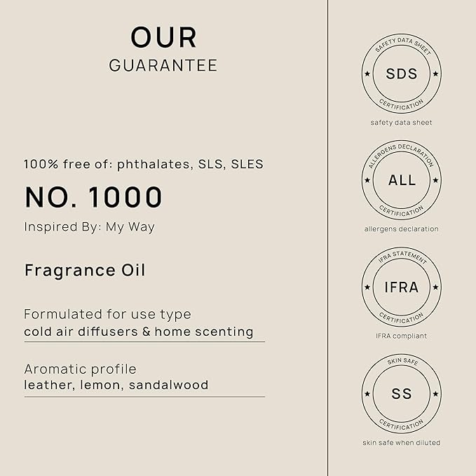 VINEVIDA Scent № 1000 Inspired by My Way Diffuser Oil; Hotel Scents - Image 8