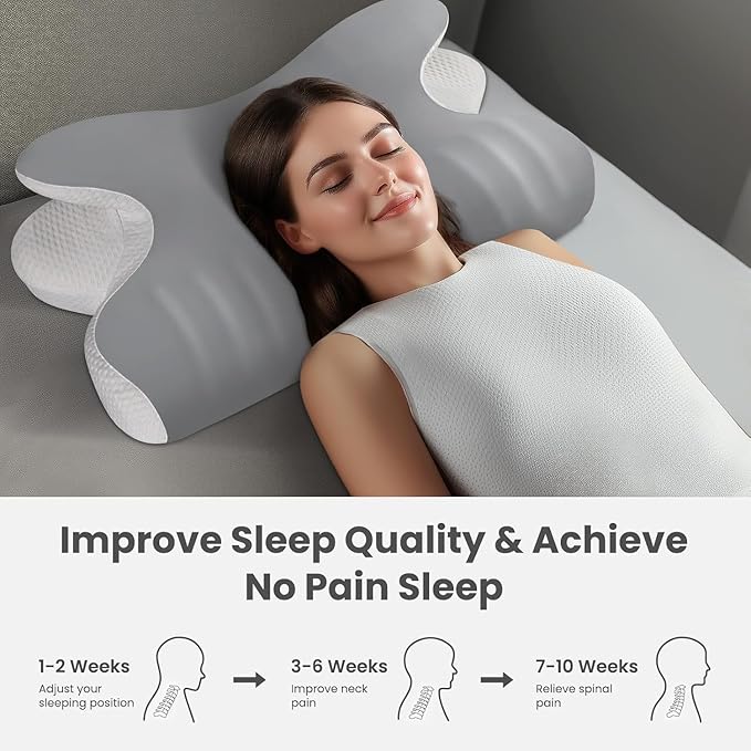 JINXIA Cervical Neck Pillow Memory Foam Pillows - Image 5