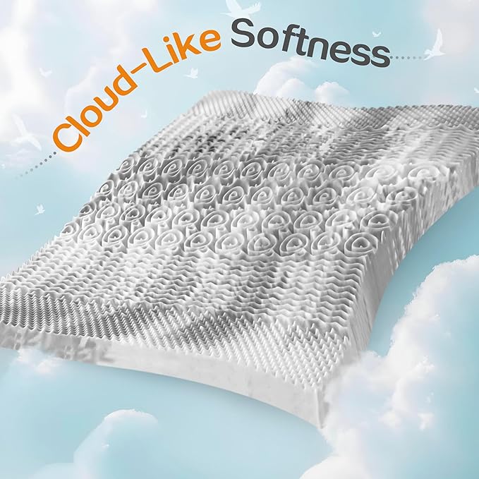 SINWEEK Mattress Topper Memory Foam Mattress Topper 2 Inch Queen Soft Mattress - Image 6