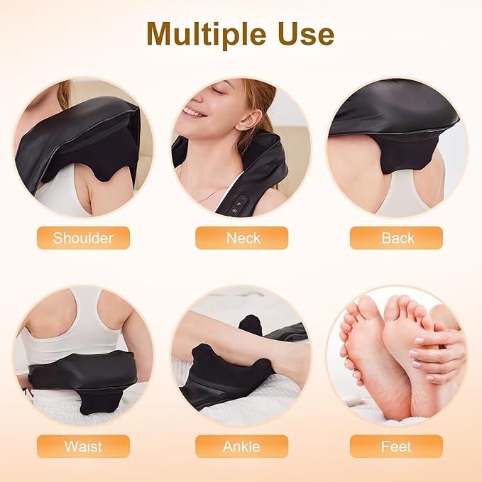 Neck Massager with Heat Cordless Electric Shiatsu Neck and Shoulder Massager - Image 7