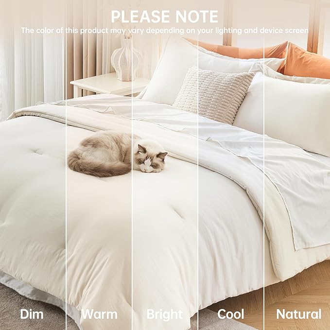 MUXHOMO Full Comforter Sets, All Season Ultra Soft Down Alternative Bedding - Image 9