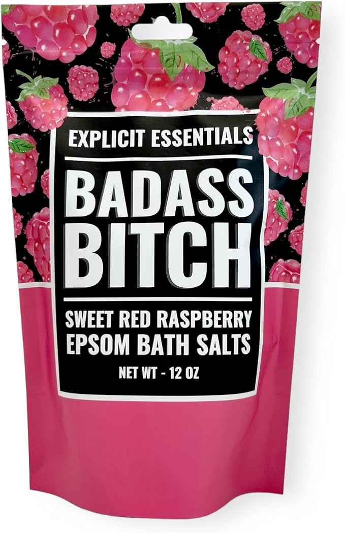 Explicit Essentials Bath Salts for Women, 12oz Raspberry Epsom Salts by ExplicitEssentials