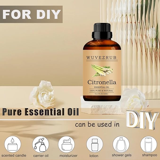 Citronella Essential Oils, 120ML Pure and Natural Essential Oil - Image 5