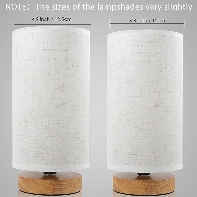 Table Lamps for Bedrooms Set of 2, Minimalist Bedside Lamps Set - Image 7