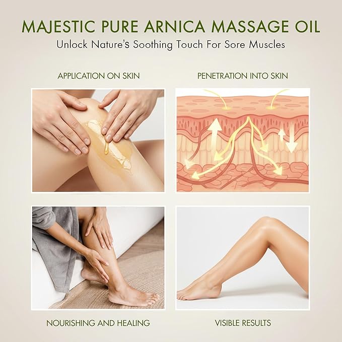 MAJESTIC PURE Arnica Sore Muscle Massage Oil - Image 6