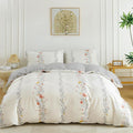 OAITE Duvet Cover Set Queen Size Floral Pattern Ultra Soft 100% Cotton Duvet by OAITE