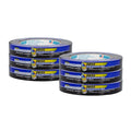 ABRO 6-Pack Blue Painters Tape: 18mm x 55M All Purpose Blue Tape, Temporary Labeling, Easy Tear, Clean Removal, Masking Tape Colored, DIY or Professional Use