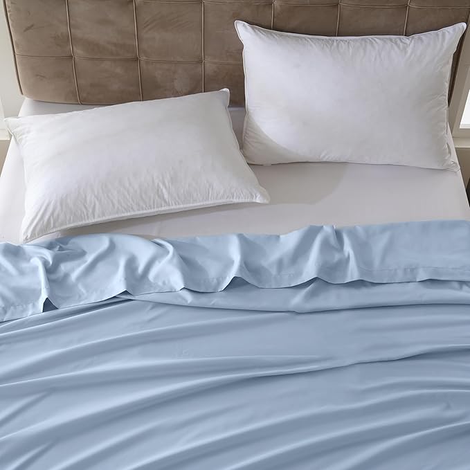 ZPECC Full Flat Sheet Only 1 Pack, Durable Light Blue Top Bed Sheets - Image 7