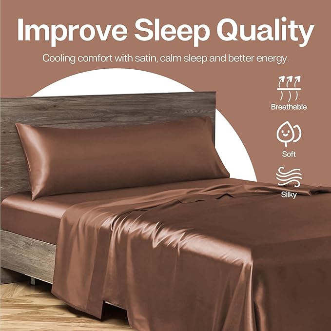 MR&HM Satin Body Pillow Cover, Soft and Breathable Body Pillow Case - Image 6
