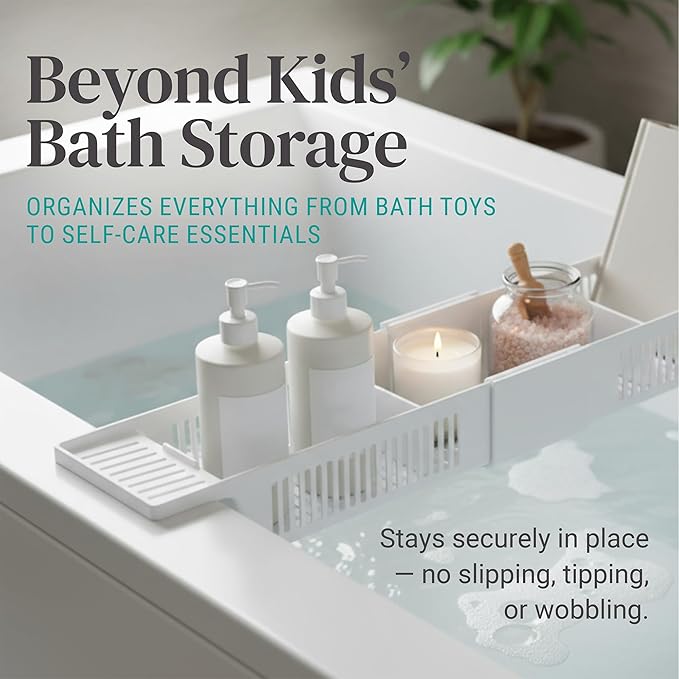 KidCo Bath Toy Organizer Storage Basket, 3 Compartment Horizontal Large - Image 6