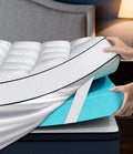 Dual Layer 4 Inch Memory Foam Mattress Topper Queen Size, CertiPUR-US Mattress by Panyu