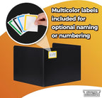 4-Pack Desk Dividers for Students - Durable & Waterproof Plastic Study Carrel Divider, Classroom Folders Teacher Supplies, Easy-to-Clean Plastic Privacy Shield Folder Boards for Student Desks, Black