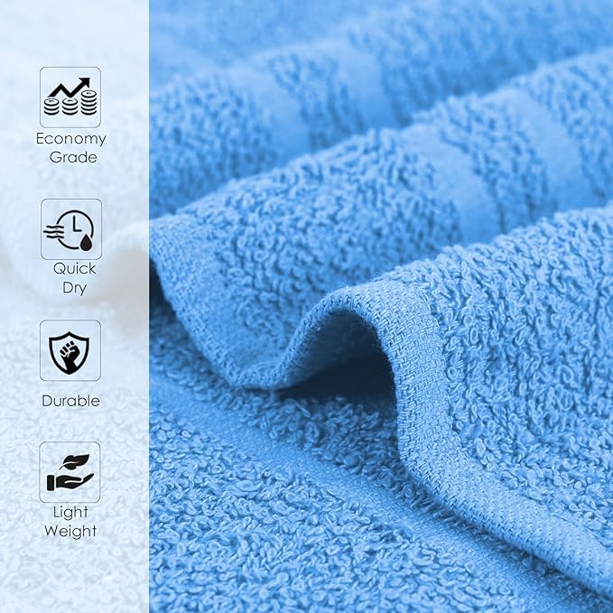 Hand Towels Light Blue Economy Salon Towels - Image 6