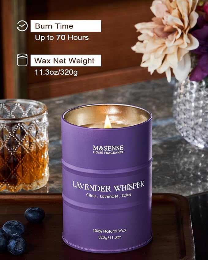M&SENSE Lavender Scented Soy Candles - Image 5