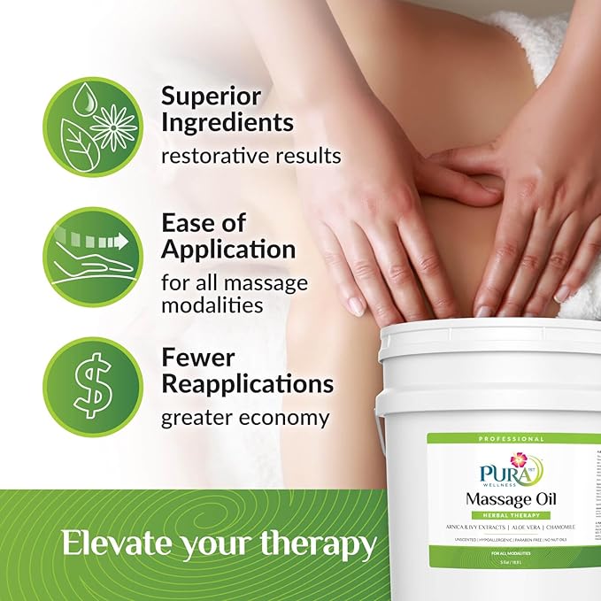 Herbal Therapy 5 Gallon Massage Oil, Aloe Vera, Professional, Massage Therapy - Image 4
