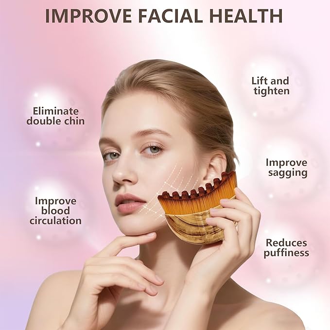 Lymphatic Contour Face Brush, Super Soft Manual Lymphatic Drainage Massager - Image 3
