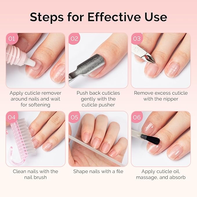 MelodySusie Cuticle Remover Kit, 60g Cuticle Remover Cream 15ML Cuticle Oil - Image 7