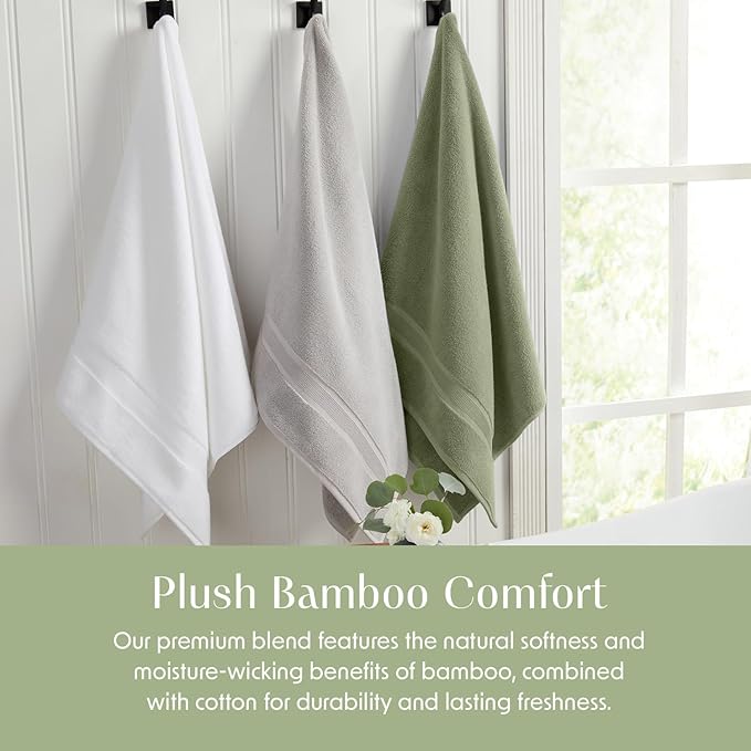 Springtree Home Luxury Viscose from Bamboo Bath Towel Set of 4 | 35% Viscose - Image 6