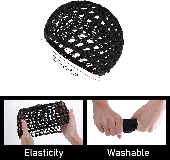 WLLHYF Wig Cap Thick Long Hair Caps Adjustable Net Mesh Braided Weaving Making - Image 8