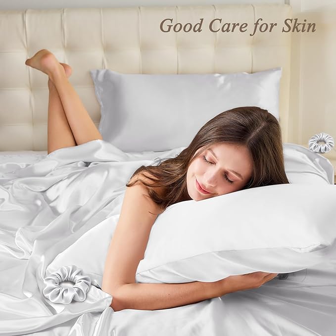 Standard Satin Pillowcase for Hair 2pc, Similar to Silk Pillow Cases, Easier - Image 2