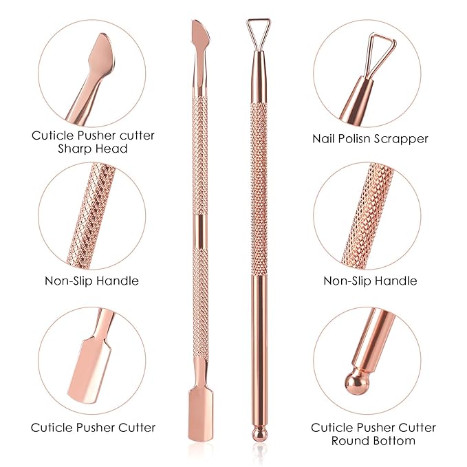 Cuticle Trimmer with Cuticle Pusher and Cutter, YINYIN Cuticle Remover Cutter - Image 3
