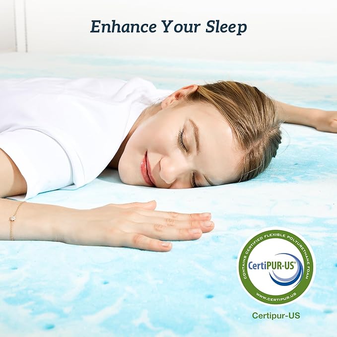 Sweetcrispy Mattress Topper California King, 3 Inch Thick Memory Foam Gel - Image 3
